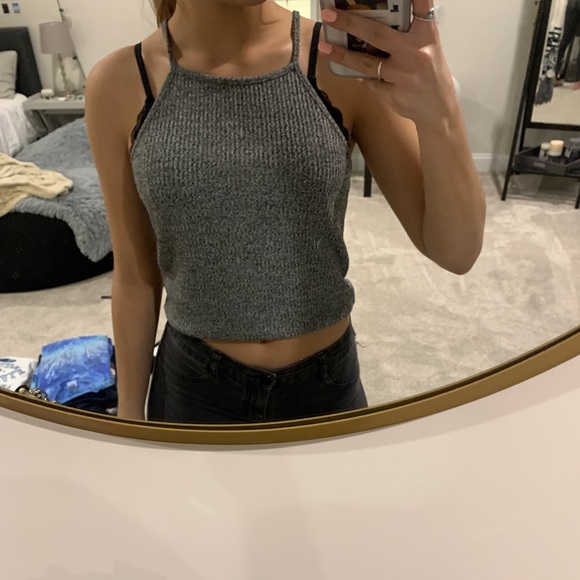 Tops - Grey halter tank top